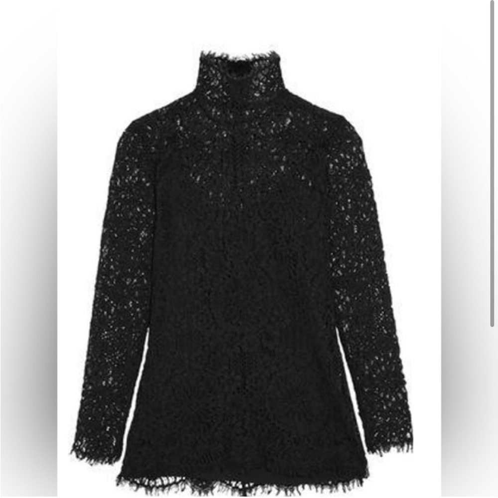 By Marlene Birger solar guiper lace top black